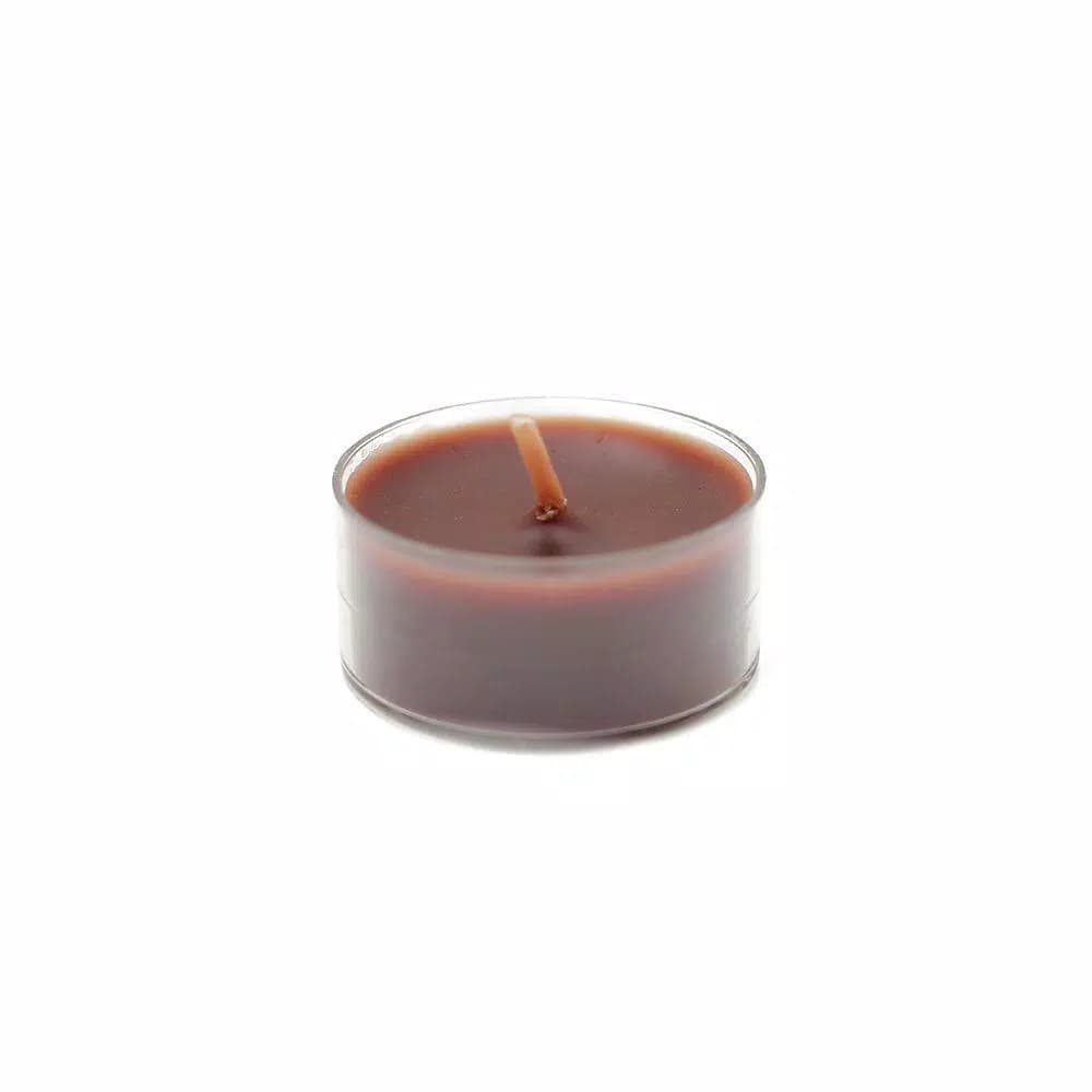 Zest Candle Brown Tealight Candles, 1.5 in. Diameter, 50-Pack