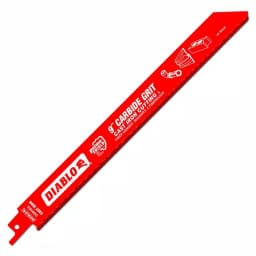Diablo 9 in. Carbide Grit Reciprocating Saw Blade for Cast Iron, Masonry & Fiber Cement (5-Pack) thumbnail 1