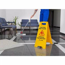Alpine Industries 24 in. Yellow Multi-Lingual Wet Floor Caution Sign thumbnail 3
