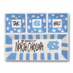 Magnolia Lane North Carolina NCAA Officially Licensed 4-Section Ceramic Tailgating Serving Platter thumbnail 1