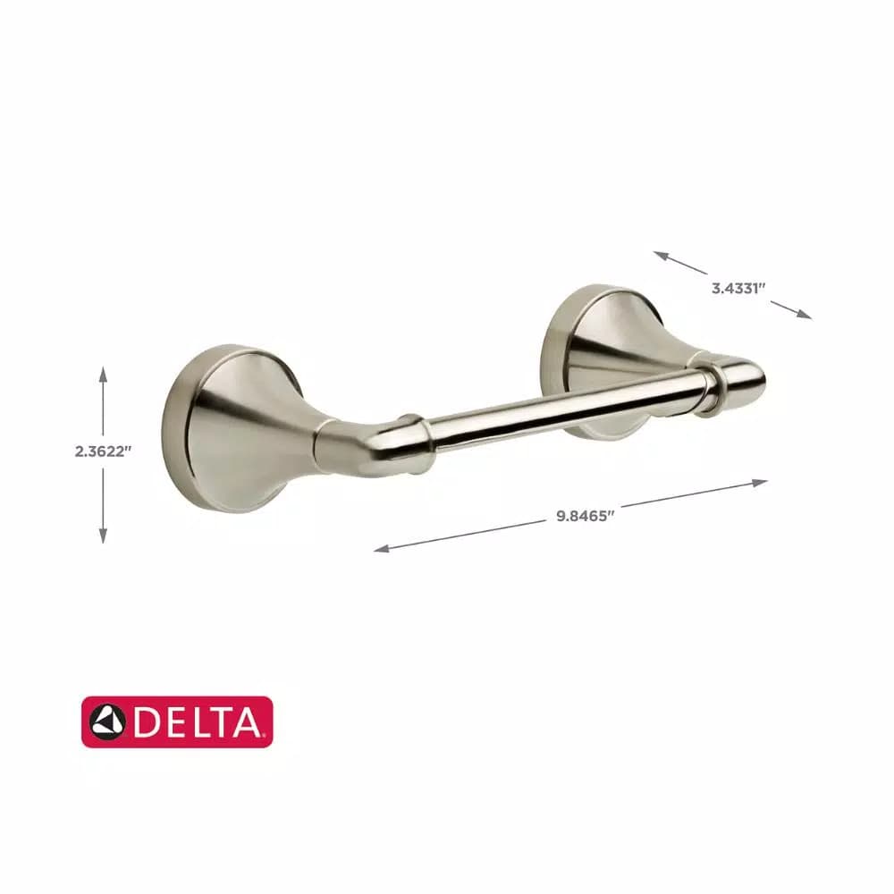 Delta Phoebe Pivoting Double Post Toilet Paper Holder in Brushed Nickel