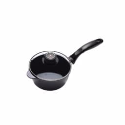 Swiss Diamond Classic Series 1.4 Qt. Cast Aluminum Nonstick Saucepan with Glass Lid, Gray thumbnail 1