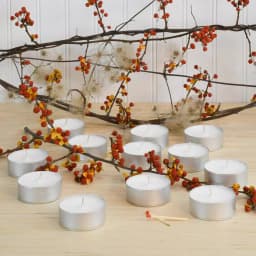 LUMABASE Mega Extra Large White Tea Light Candles, Unscented Paraffin Wax, 12-Count thumbnail 3