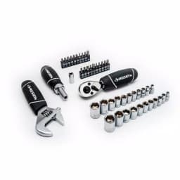 Husky 46-Piece Stubby Ratchet and Socket Set with 1/4 in. and 3/8 in. Dual Drive Ratchet thumbnail 1