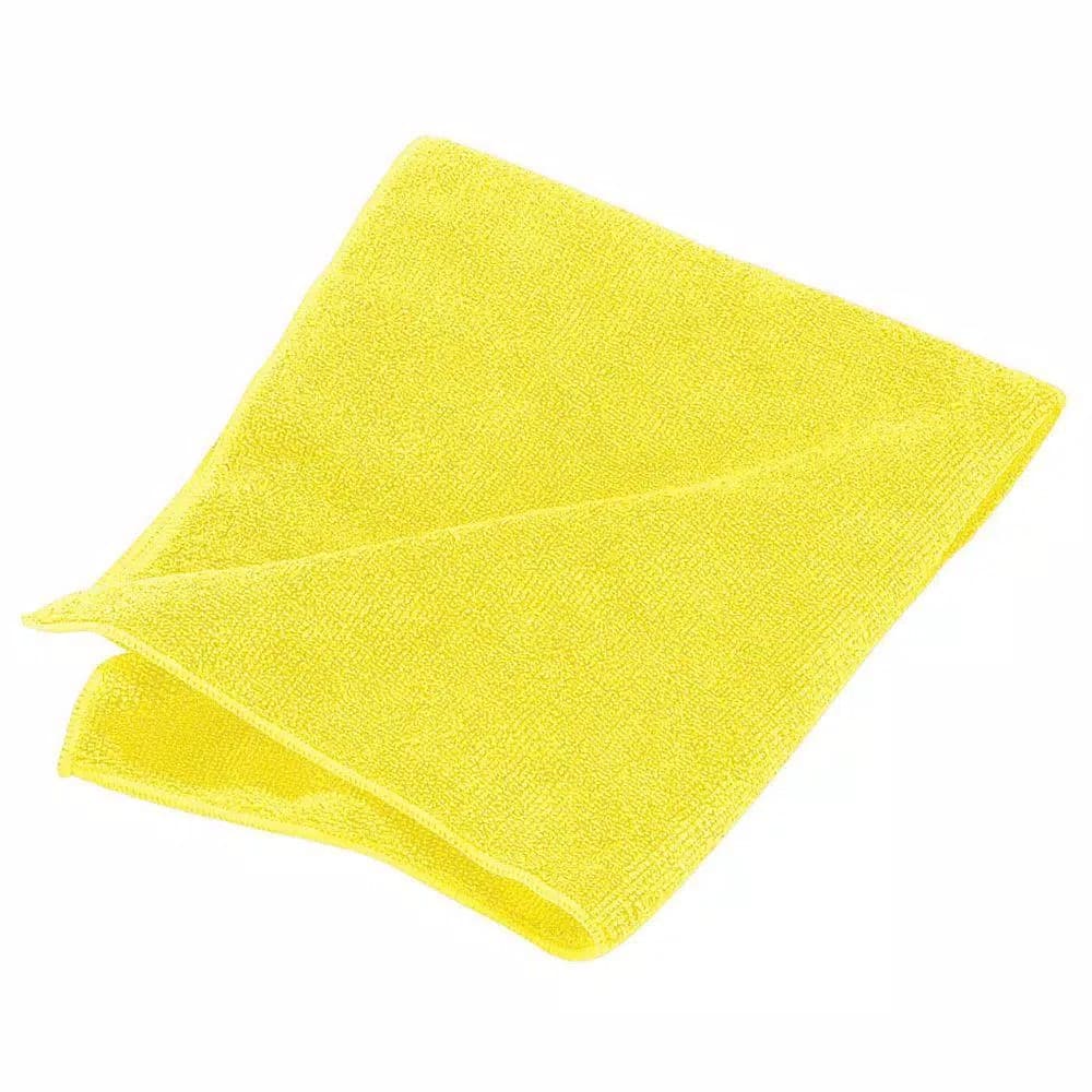 Carlisle 16 in. x 16 in. Microfiber Terry Cleaning Cloth, Yellow (Case of 12)