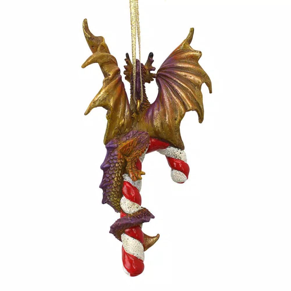 Design Toscano Cane and Abel the Dragon 2017 Holiday Ornament, 5 in. Resin Collectible
