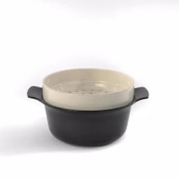 BergHOFF Ron Stoneware 9.75 in. Steam Tower Insert, White thumbnail 3