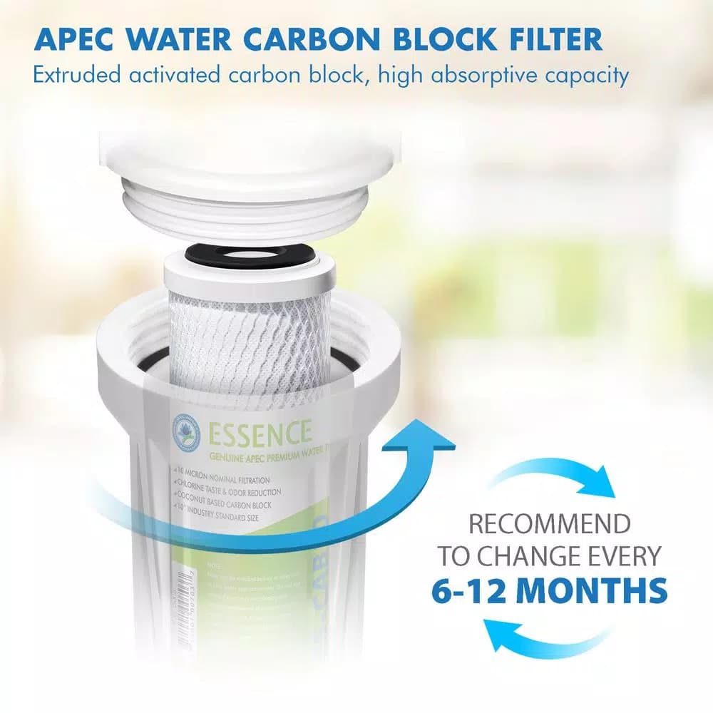 APEC Water Systems APEC Essence 10 in. Carbon Block Replacement Filter for ROES-50, ROES-PH75, and ROES-UV75