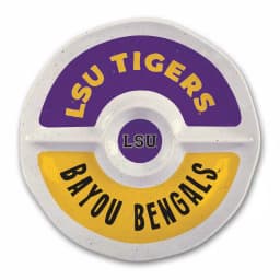 Magnolia Lane LSU 15 in. Chip and Dip Serving Tray - Officially Licensed NCAA Melamine thumbnail 1