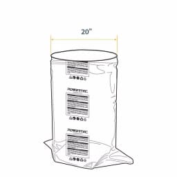 POWERTEC 20 in. x 43 in. Clear Plastic Dust Collection Bags, 5-Pack thumbnail 2