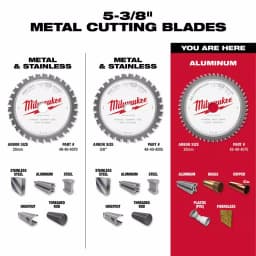 Milwaukee 5-3/8 in. 50T Carbide Aluminum and Metal Cutting Circular Saw Blade thumbnail 4