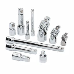 Husky 11-Piece Master Accessory Set - 1/4 in., 3/8 in., and 1/2 in. Drive Extensions, Adapters, and Universal Joints thumbnail 1