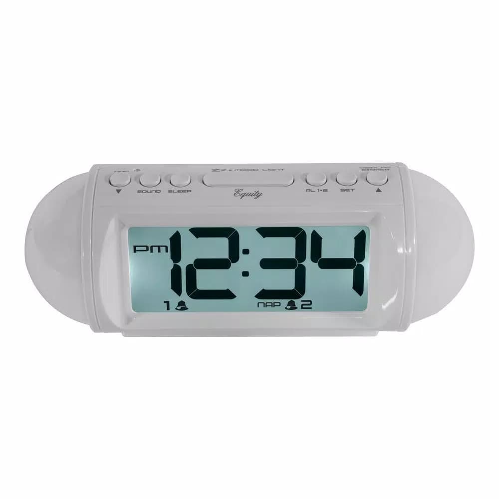 Equity by La Crosse 7.25 in. LED Mood Light Alarm Clock with Nature Sounds & MP3 Aux-Input