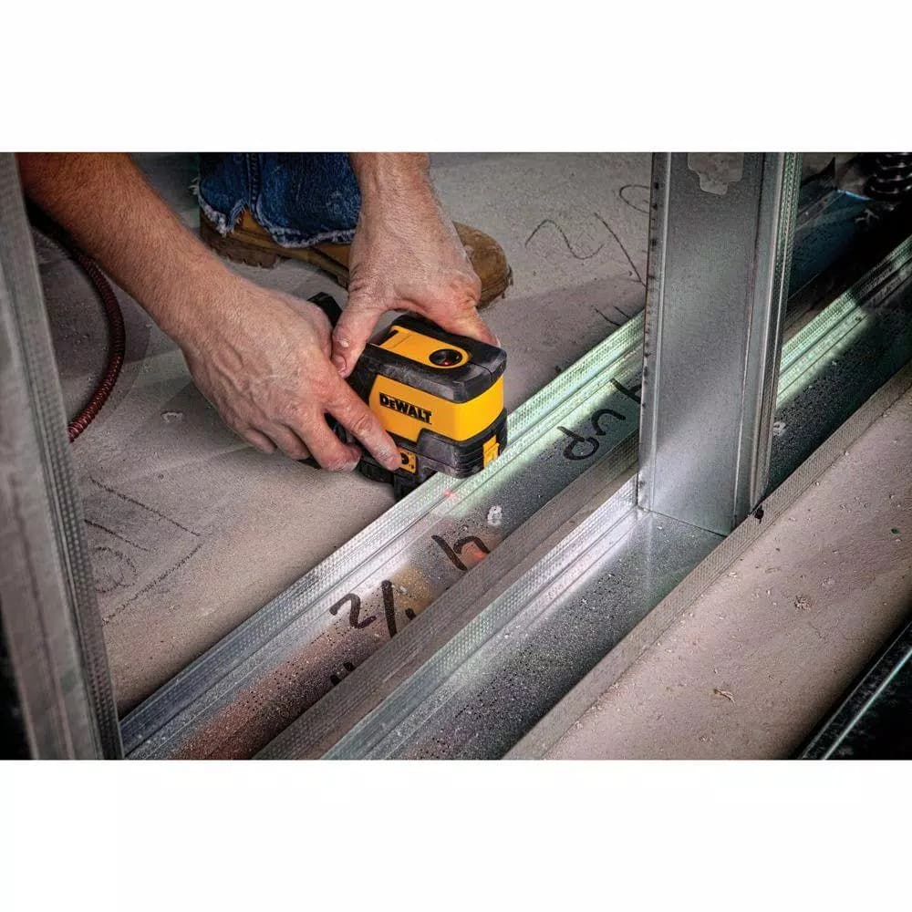 DEWALT Red Self-Leveling Cross-Line and Plumb Spot Laser Level with Case
