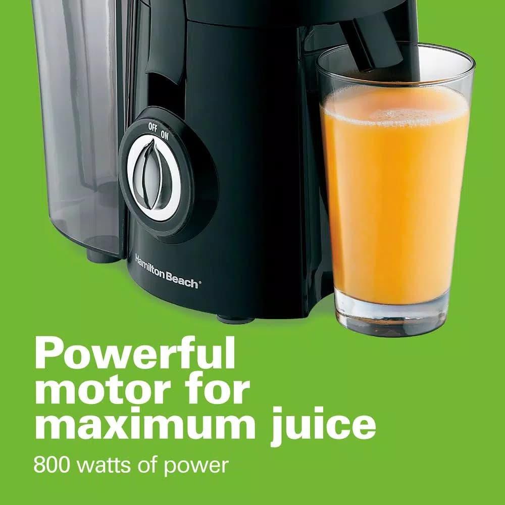 Hamilton Beach Big Mouth 800-Watt Centrifugal Juice Extractor, 3-in Feed Chute, Black