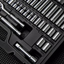 Stanley 123-Piece Socket Set with Ratchets, 3/8 in. and 1/4 in. Drive, Metric and SAE thumbnail 4
