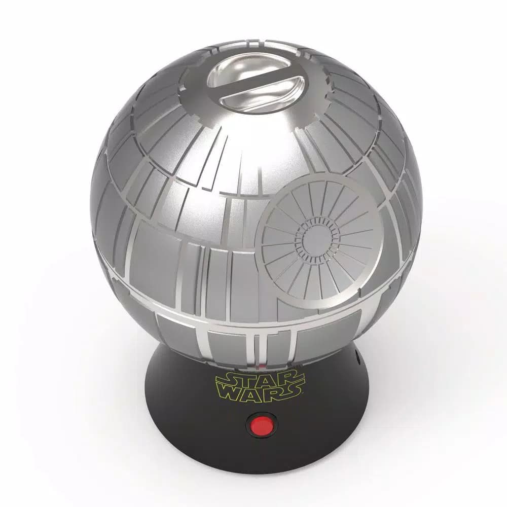 Pangea Brands Star Wars Death Star 3 oz. Hot Air Popcorn Popper, Grey Metallic Countertop Machine