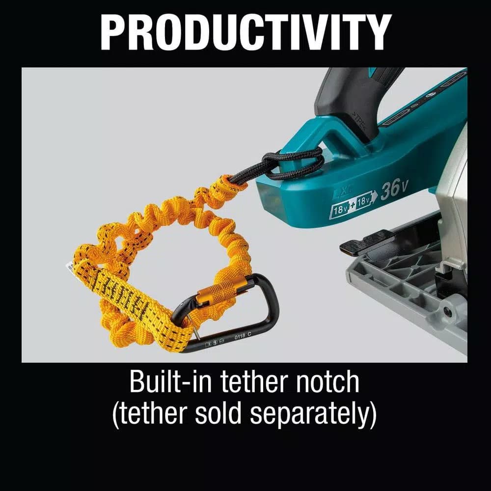 Makita 18V X2 LXT Brushless 7-1/4" Cordless Circular Saw Guide Rail Compatible Base (Tool-Only)