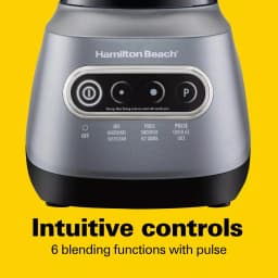 Hamilton Beach Wave Crusher 800W Blender with 40 oz. Pitcher and 20 oz. Travel Jar, Gray thumbnail 5