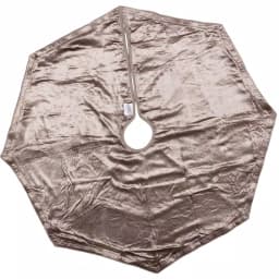 VHC Brands 48 in. Allura Dove Grey Glam Christmas Tree Skirt with Silver and Taupe Diamond Trim thumbnail 2