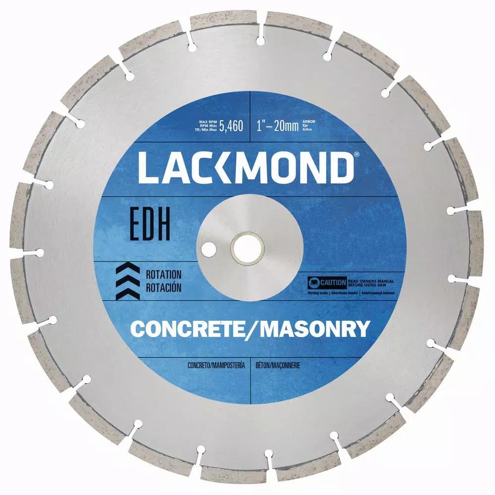 Lackmond EDH Series 12 in. Diamond Blade for Cured Concrete, Brick, and Masonry