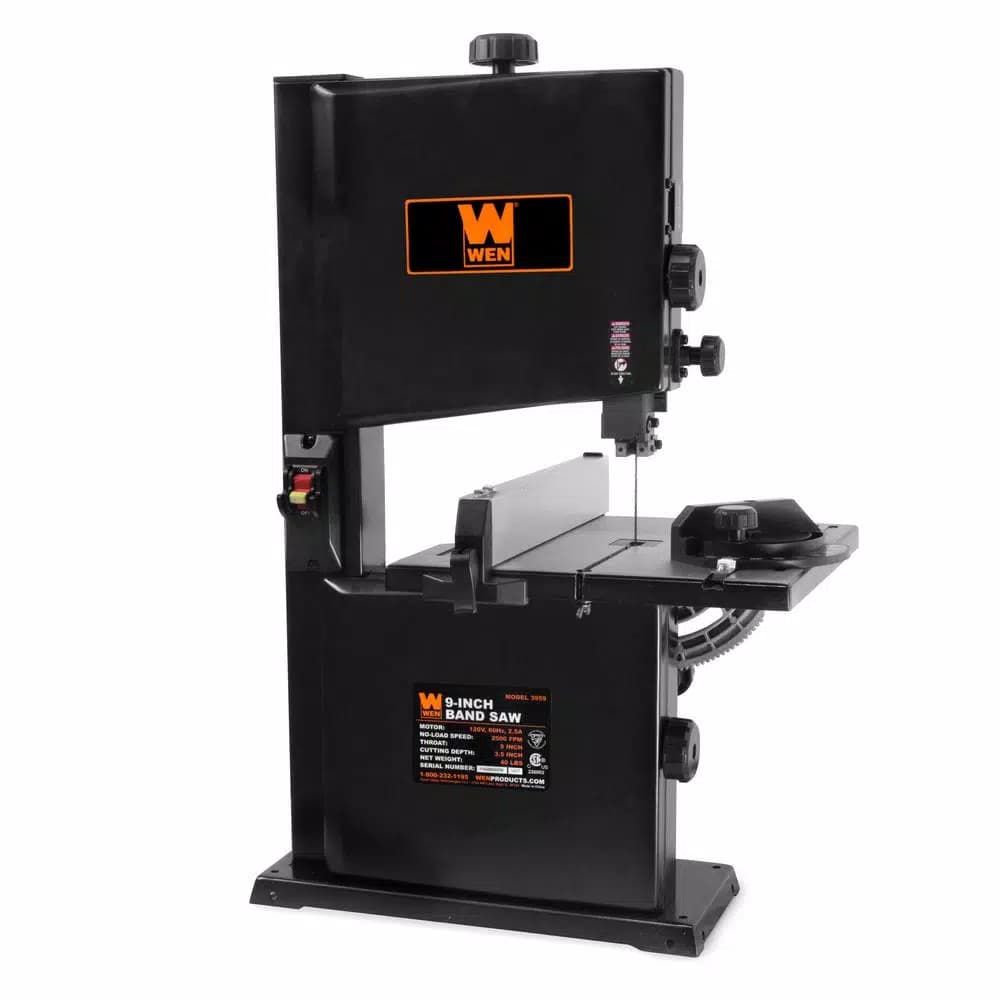 WEN 9 in. Benchtop Band Saw, 2.5 Amp, 1/3 HP Corded Vertical Band Saw