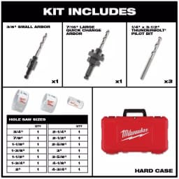 Milwaukee Hole Dozer 19-Piece Bi-Metal Hole Saw Set with 8% Cobalt for Electricians thumbnail 2