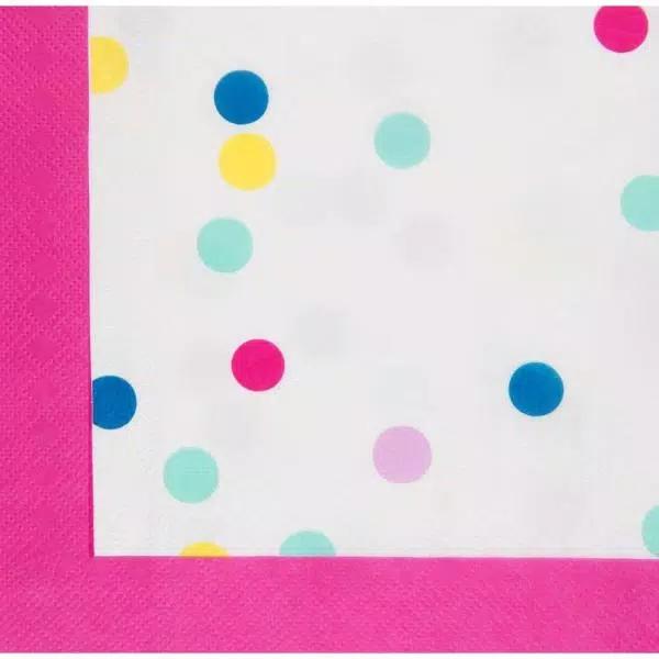 Sugar Plum Party SugarPlum Confetti Paper Lunch Napkins, 32-Piece Multi-Color Set