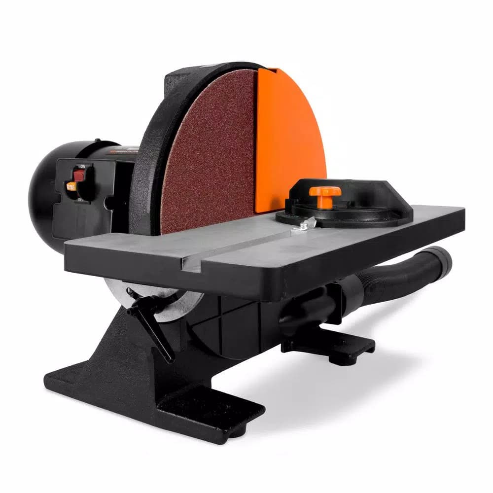 WEN 12 in. Corded Benchtop Disc Sander with Miter Gauge and Dust Collection System
