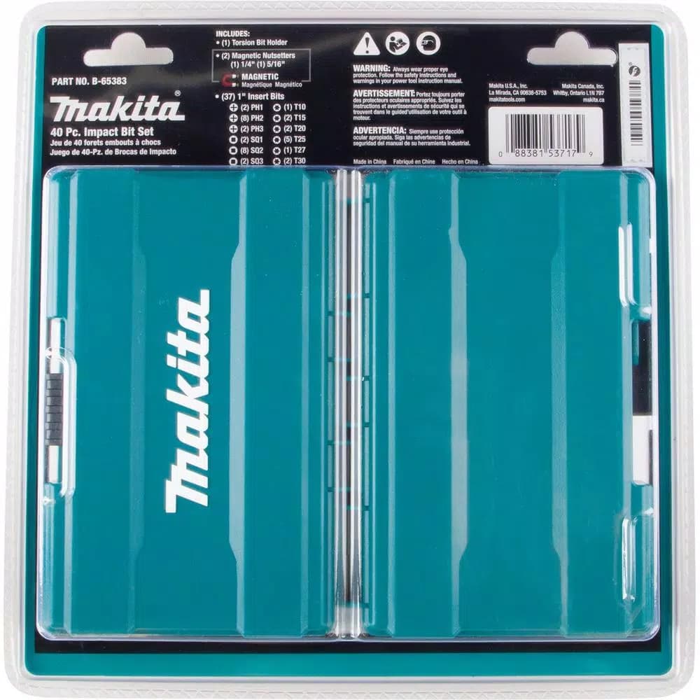 Makita Impact GOLD 40-Piece Drive Bit Set with Xtreme Torsion Technology