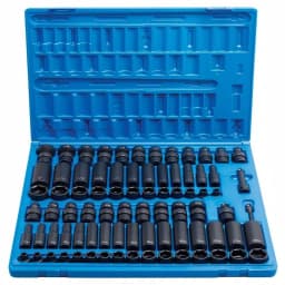 GP 81-Piece 3/8 in. Drive Impact Socket Set, Metric and SAE, Chrome-Molybdenum Steel thumbnail 2