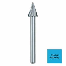 Dremel 1/4 in. Rotary Tool Pointed Triangle High Speed Cutter Bit for Wood, Plastic & Soft Metal (2-Pack) thumbnail 2