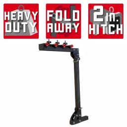 Detail K2 4-Bike Hitch Mounted Bike Rack, 300 lbs Capacity, 2 in. Receiver, Black thumbnail 1