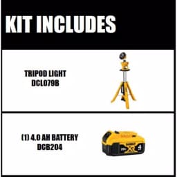 DEWALT 20V MAX 3000-Lumen Cordless LED Tripod Work Light with 4.0Ah Battery thumbnail 2
