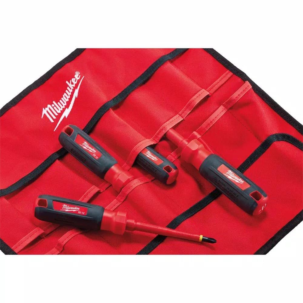 Milwaukee 4-Piece 1000V Insulated Screwdriver Set with Pouch