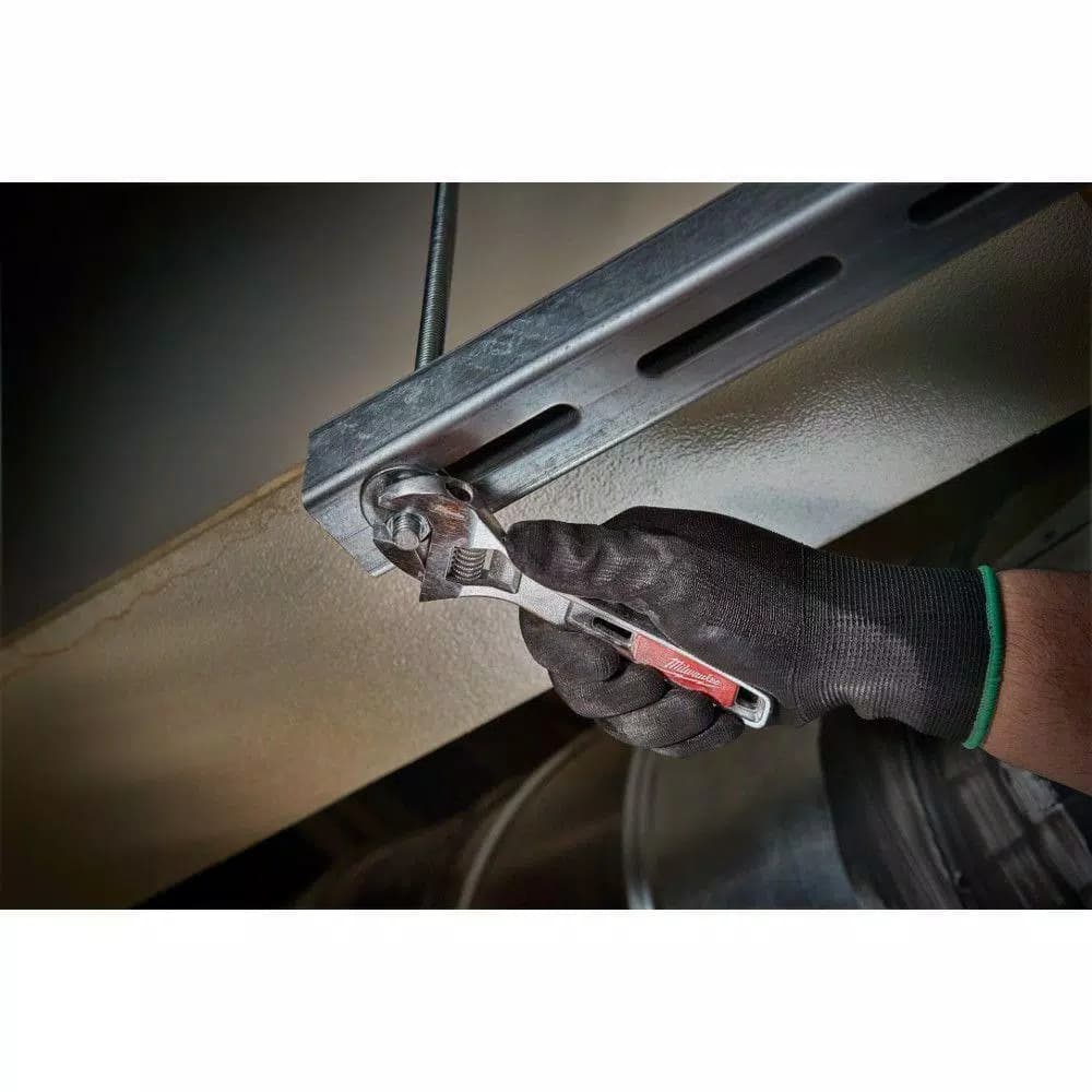Milwaukee 8 in. Adjustable Wrench, Parallel Jaw, Chrome Plated