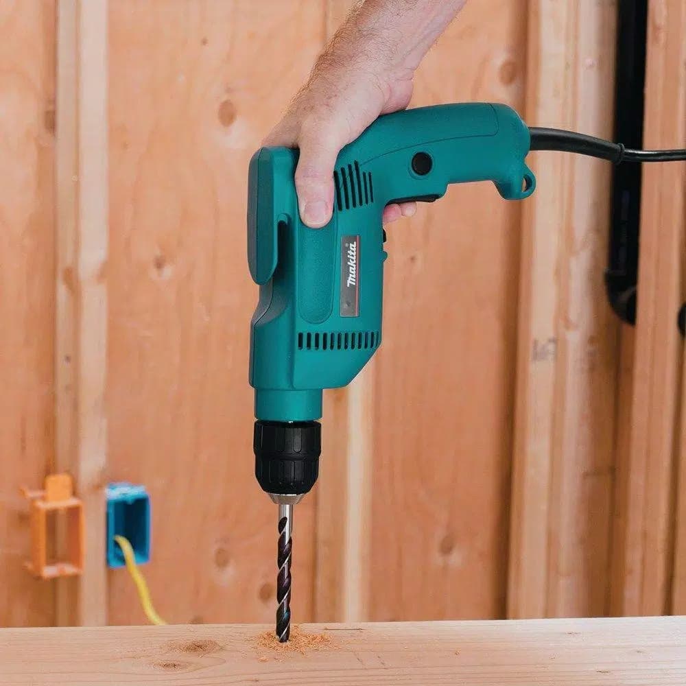 Makita 6408K 3/8 in. Corded Variable Speed Drill with Keyless Chuck and Hard Case