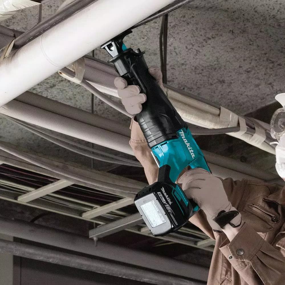 Makita 18V LXT Brushless Cordless Combo Kit - Hammer Drill, Impact Driver, Recip Saw & Flashlight (4-Piece)