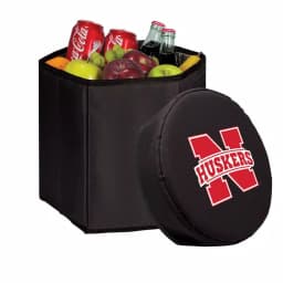 Picnic Time Nebraska Cornhuskers 12 Qt. Bongo Collapsible Soft-Side Cooler - Black thumbnail 1