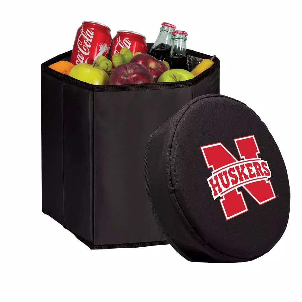 Picnic Time Nebraska Cornhuskers 12 Qt. Bongo Collapsible Soft-Side Cooler - Black