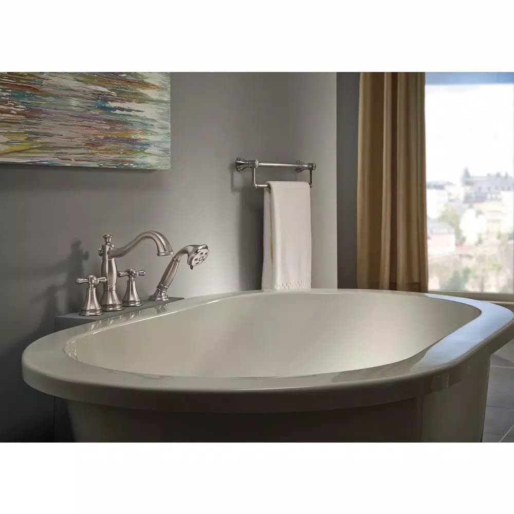 Delta Decor Assist Traditional 24 in. Towel Bar with Integrated Assist Bar, Stainless Steel