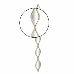 LITTON LANE Large Irregular Wavy Contemporary Metal Wall Mirror - Silver Polished Finish (59 in. H x 7 in. W) thumbnail 6