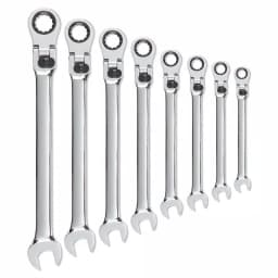 GEARWRENCH 8-Piece X-Large Locking Flex-Head Ratcheting Combination Wrench Set, SAE thumbnail 1