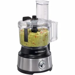 Hamilton Beach 450-Watt 10-Cup Food Processor with Built-in Bowl Scraper, Black and Stainless Steel thumbnail 1