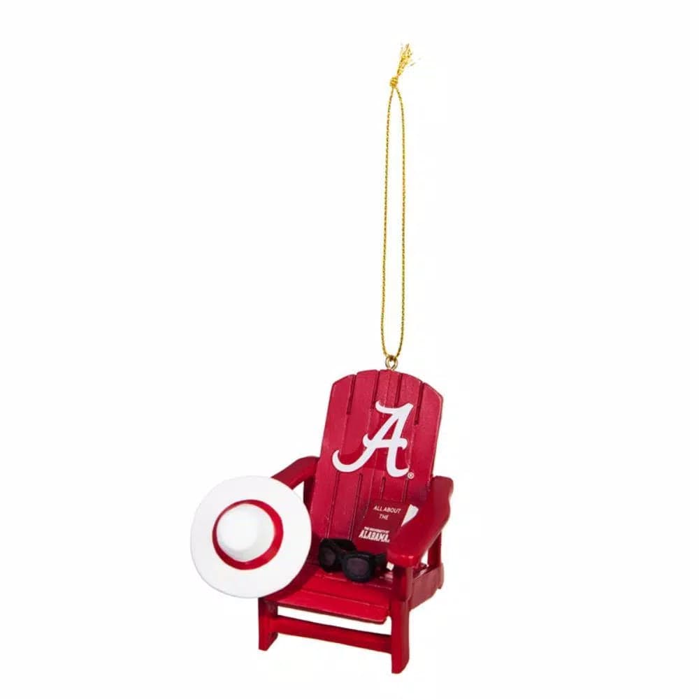 Team Sports America University of Alabama NCAA Adirondack Chair Christmas Ornament