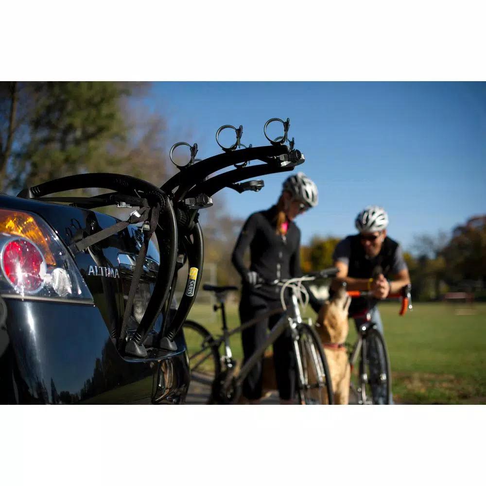 Saris Bones 3-Bike Trunk Bike Rack, 105 lbs Capacity, Black