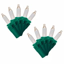 Brite Star 50-Light Clear Incandescent Mini Bulb String Lights, Green Wire, Box of 2 thumbnail 1