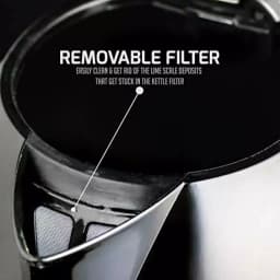 Ovente KP72 1.7L Electric Kettle, 1100W Fast Heating Water Boiler with Auto Shut-Off, Black thumbnail 4