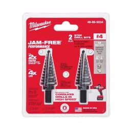 Milwaukee #4 Step Drill Bit, 3/16 in. - 7/8 in. x 1/16 in., 2-Pack thumbnail 3