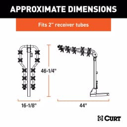 CURT Premium 5-Bike Hitch Mounted Bike Rack, 2-inch Receiver, 225 lb Capacity thumbnail 2
